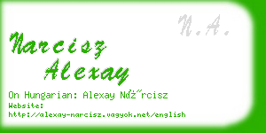 narcisz alexay business card